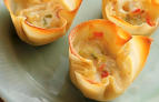 Prawn and crab wonton cups prepared by FoodByWayne