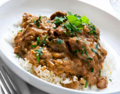 Beef Stroganoff w rice prepared by FoodByWayne