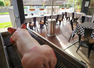 Whole pig ready for roasting