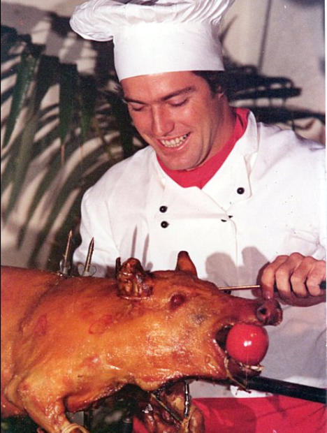 Whole spit roasted Pig prepared by FoodByWayne